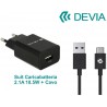 Suit Carica Batteria 2,1A e Cavo Type-C Android Nero