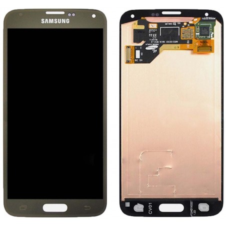 LCD+TOUCH ORIGINALE PER SAMSUNG GALAXY S5 ORO GH9715959D