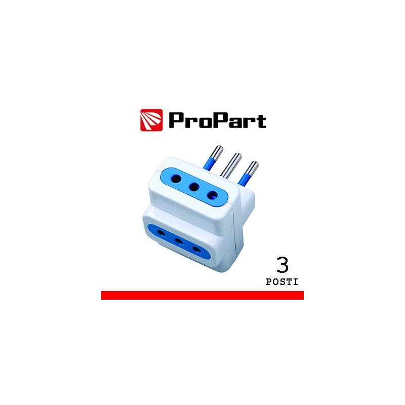 Adattatore 3pos 10A spina10A polybag