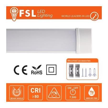 Plafoniera LED Lineare IP20 60cm 18W 1360LM 6500K