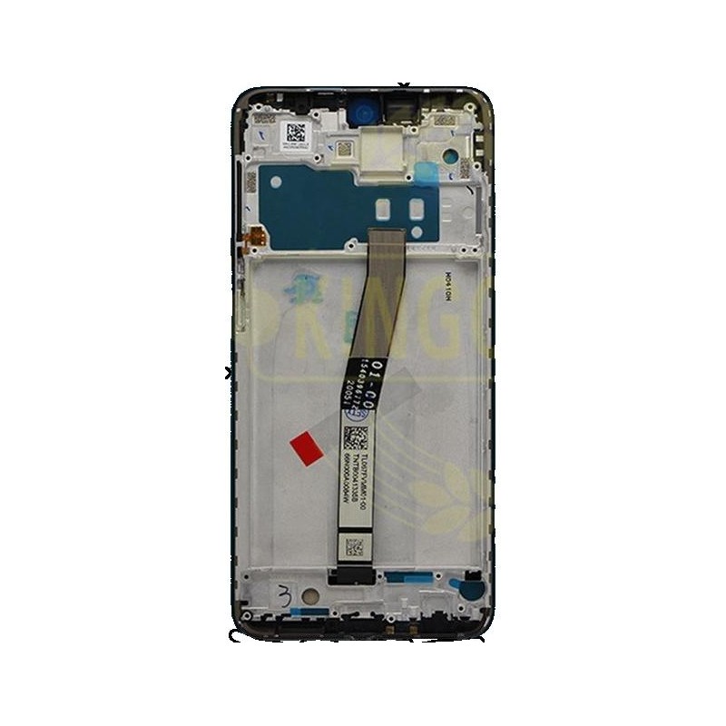 LCD Con Frame per Xiaomi Redmi Note 9 Pro Service Pack Nero